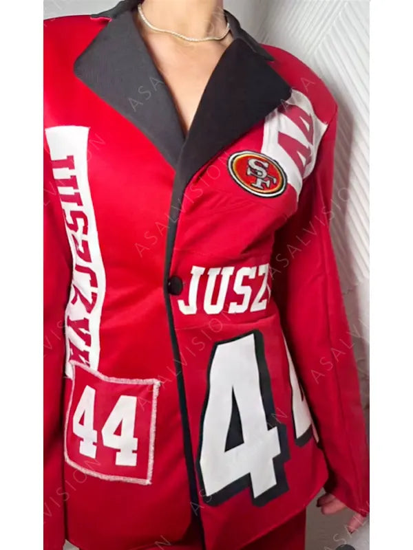 San Francisco SF 49ers Kristin Juszczyk Blazer Coat