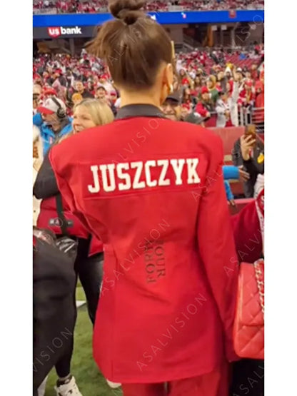 San Francisco SF 49ers Kristin Juszczyk Red 44 Blazer