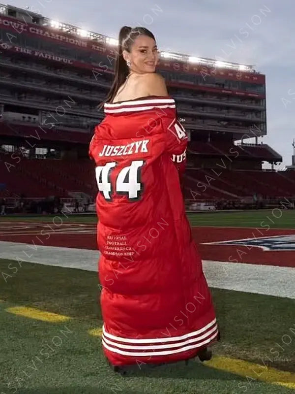 San Francisco SF Kristin Juszcztk 49ers Red Coat