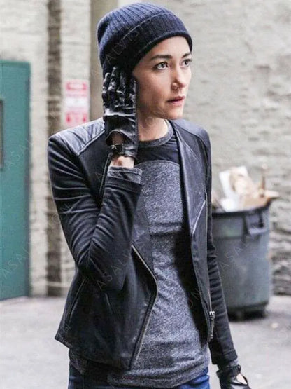 Sandrine Renault Hostages Sandrine Holt Black Leather Jacket