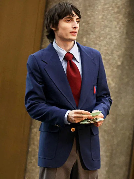 Saturday Night 2024 Finn Wolfhard Navy Blue Blazer