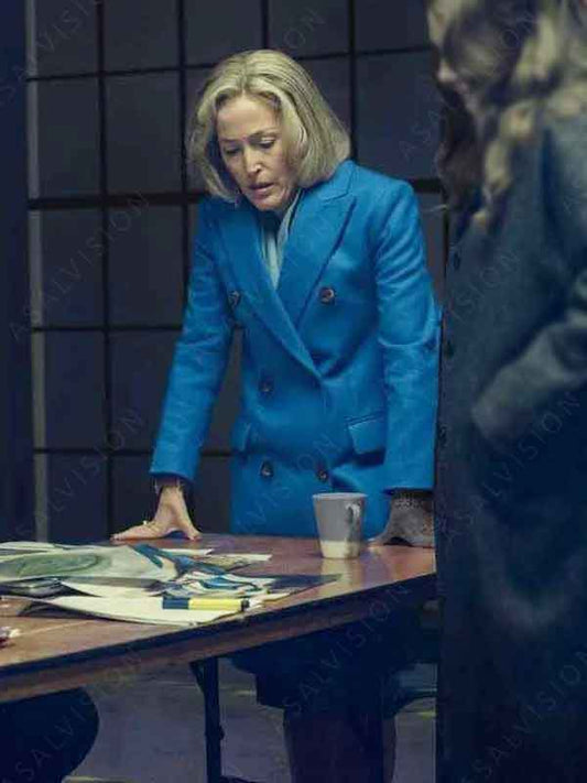 Scoop 2024 Emily Maitlis Blue Trench Coat