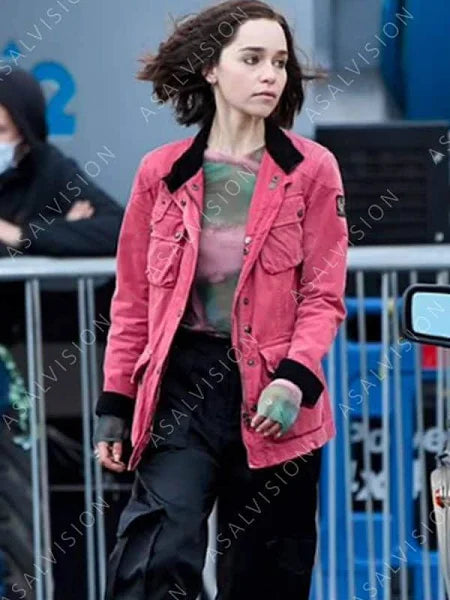 Secret Invasion 2023 Emilia Clarke Pink Jacket