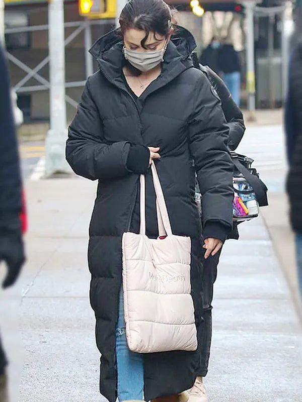 Selena Gomez Only Murders In The Building Mabel Mora Puffer Black Coat