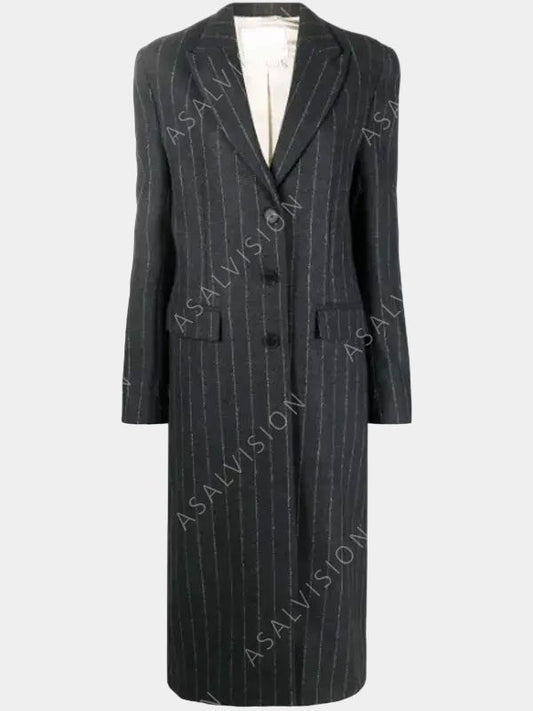 Selena Gomez Only Murders In The Building S03 Pinstripe Coat