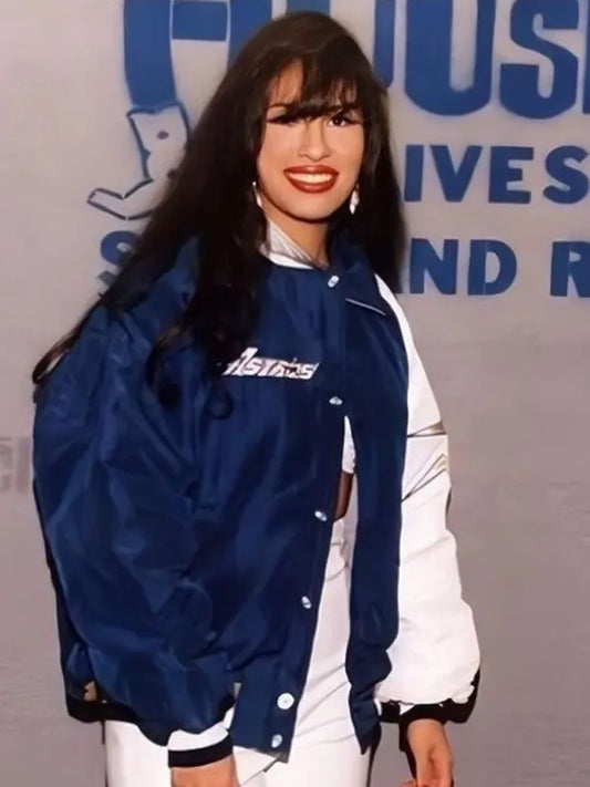 Selena Quintanilla Blue Bomber Jacket