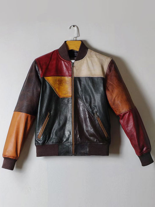 Sentinel Upcycled Patchwork Leather Jacket