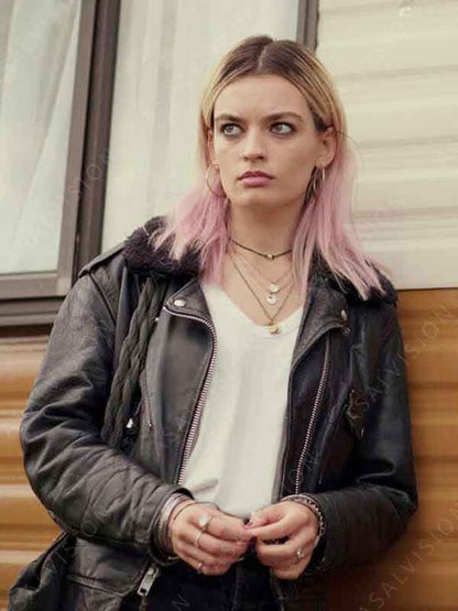 Sex Education Emma Mackey Leather Jacket