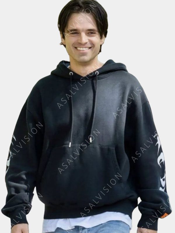Sharper 2023 Sebastian Stan Black Hoodie