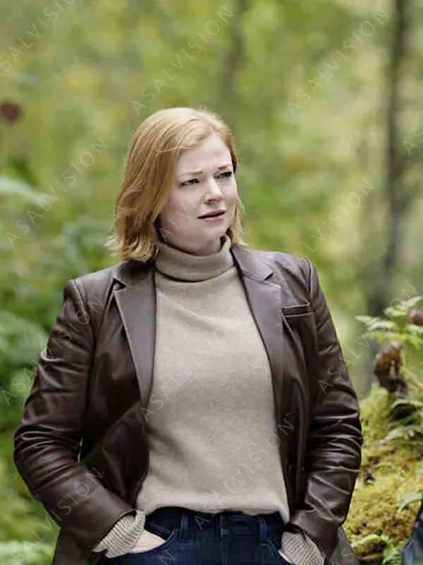 Shiv Roy Succession S04 Sarah Snook Leather Blazer