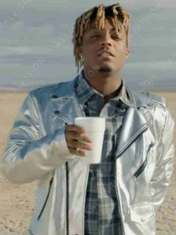 Silver Wrld on Drugs Motorcycle Leather Jacket