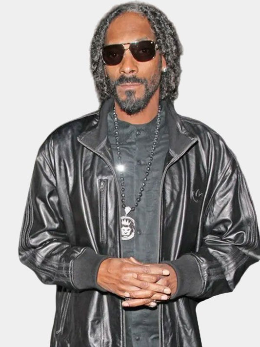Snoop Dogg Black Bomber Real Leather Jacket