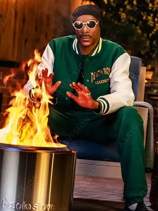 Snoop Dogg Death Row Records Paisley Varsity Jacket