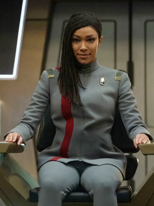 Sonequa Martin Star Trek Discovery Michael Burnham Grey Jacket