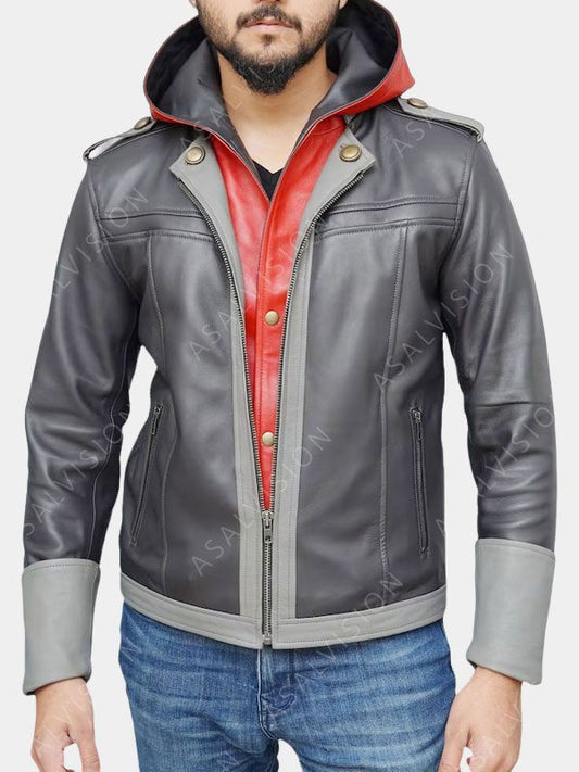 Sora Kingdom Hearts 4 Hooded Leather Jacket