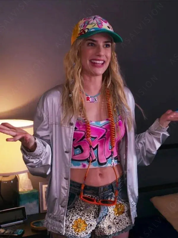 Space Cadet Emma Roberts Silver Jacket