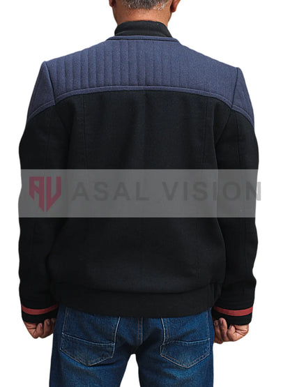 Star Trek Deep Space Nine Voyager Starfleet Grey And Black Jacket