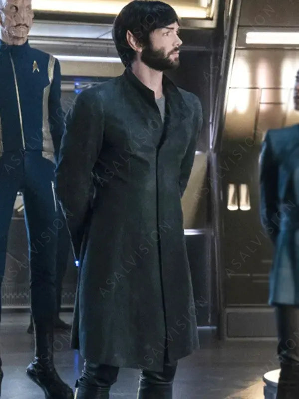 Star Trek Discovery Ethan Peck Black Coat