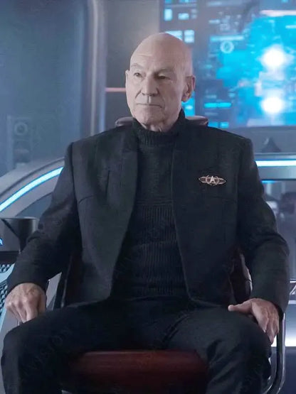 Star Trek Picard Season 3 Patrick Stewart Black Jacket