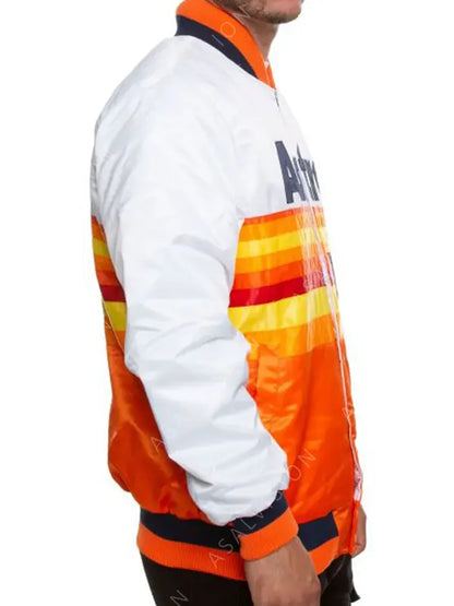 Star White and Orange Unisex Jacket