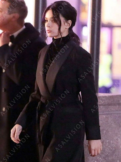 Steinfeld Black Wool Trench Coat