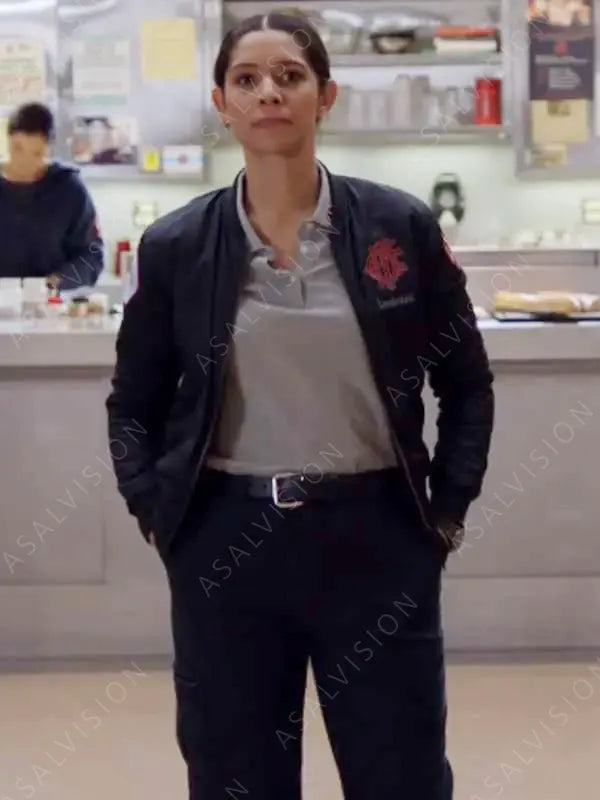 Stella Kidd TV Series Chicago Fire Season 12 Miranda Rae Mayo Bomber Jacket