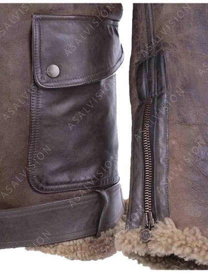 Steven Brown Shearling Leather Jacket