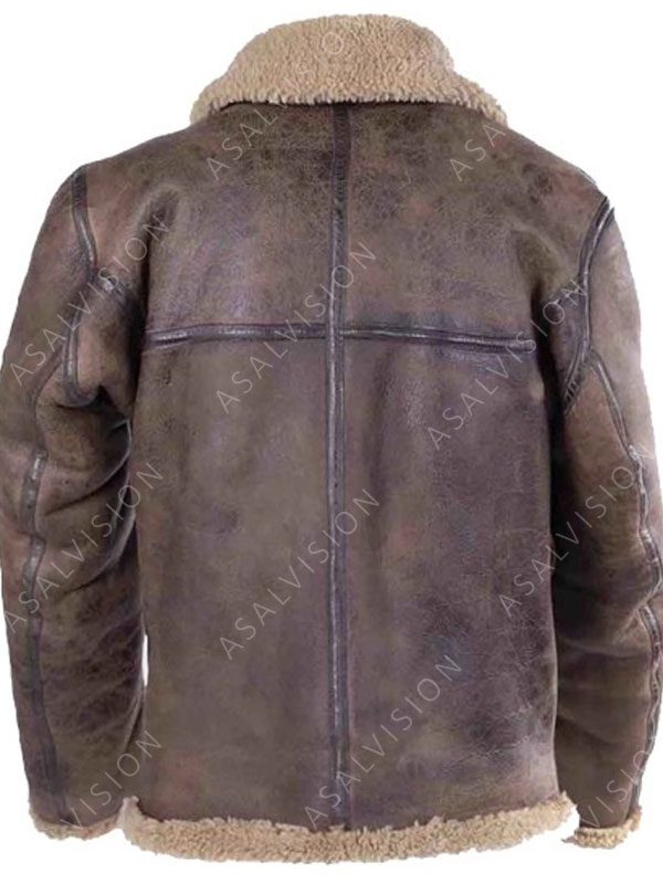 Steven Brown Waxed Shearling Leather Jacket