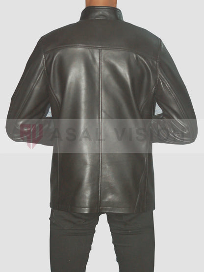 Stranger Things Joseph Quinn Black Leather Jacket
