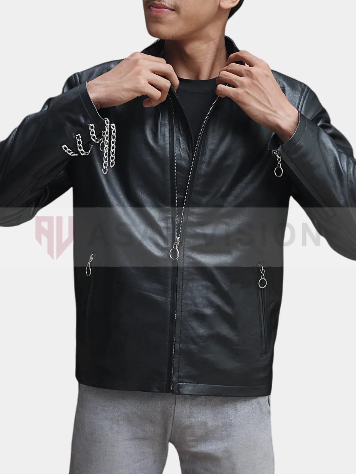 Joseph Quinn Black Leather Jacket