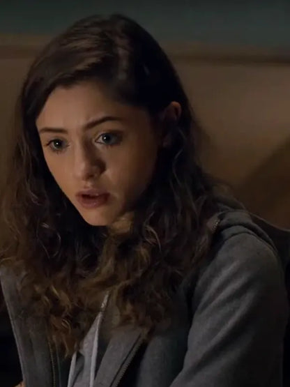 Stranger Things Natalia Dyer Hooded Grey Jacket