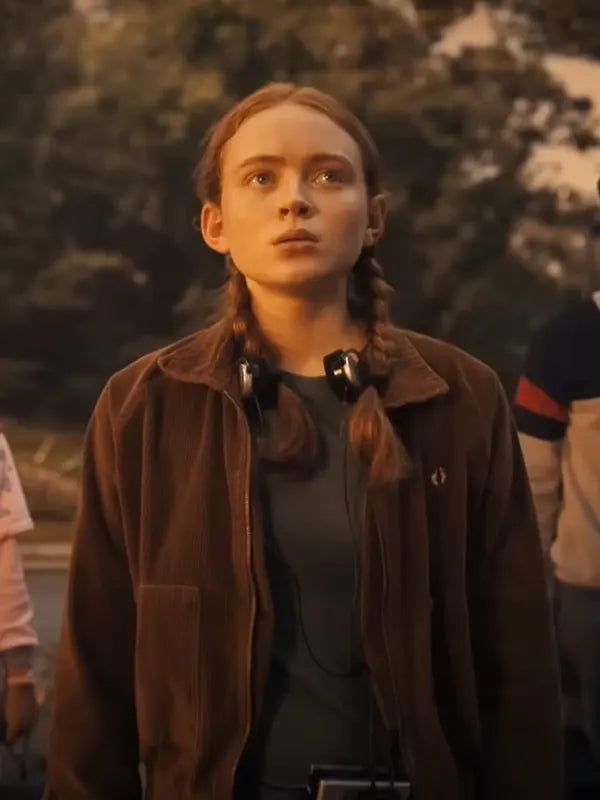 Stranger Things Sadie Sink Brown Jacket