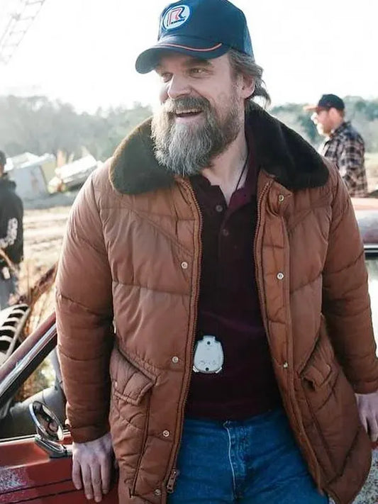 Stranger Things Season 5 David Harbour Puffer Jacket