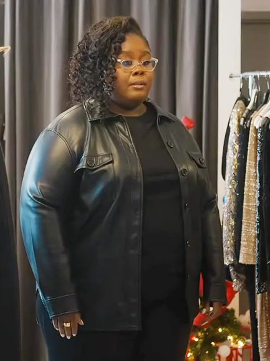 Style Me for Christmas 2024 Tiffany Black Leather Jacket