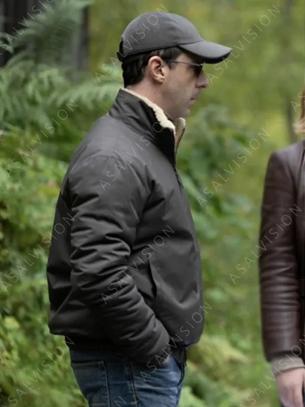 Succession S04 Jeremy Strong Shearling Leather Jacket