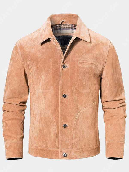 Suede Leather Brown, Dark Brown, Beige, Black Jacket