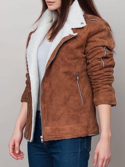 Suede Biker Jacket