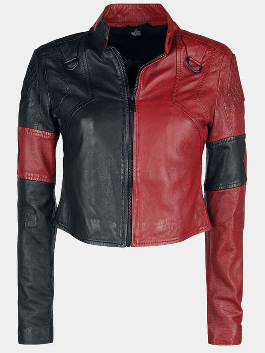 Suicide Squad Live Fast Die Clown Harley Quinn Leather Jacket