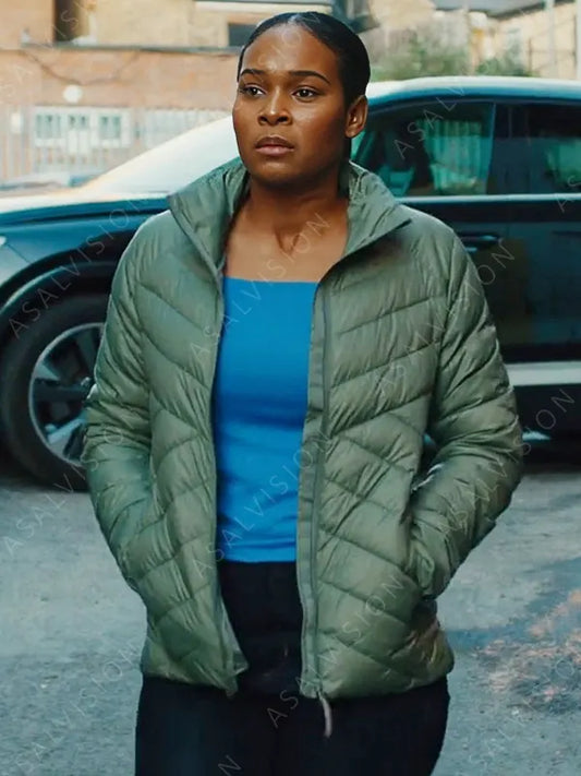 Supacell Sabrina Green Puffer Jacket