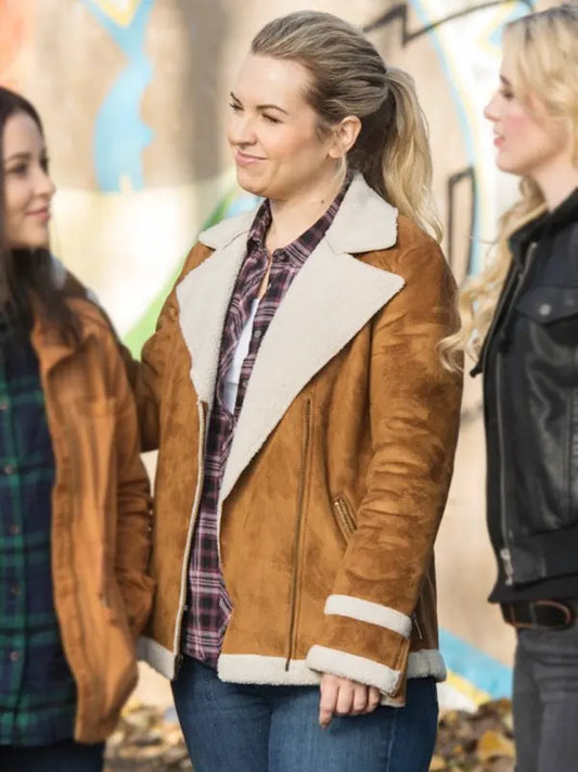 Supernatural Donna Hanscum Brown Shearling Jacket