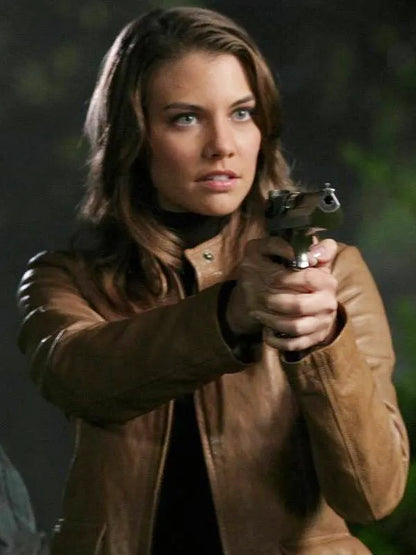 Bela Talbot Tv Series Supernatural Lauren Cohan Brown Leather Jacket