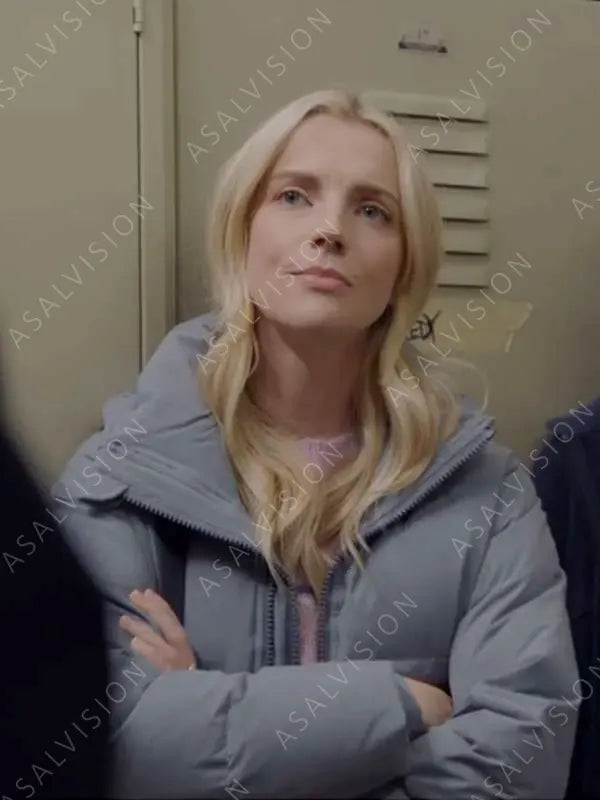 Sylvie Brett Chicago TV Series Fire S12 2024 Kara Killmer Grey Puffer Jacket
