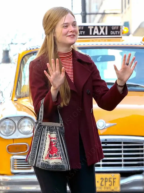 Sylvie Russo A Complete Unknown Elle Fanning Peacoat