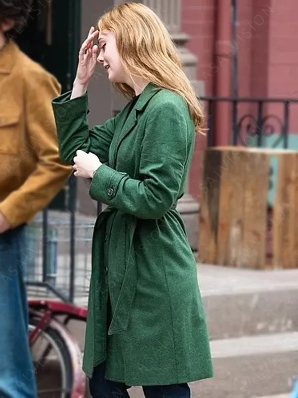 Sylvie Russo A Complete Unknown Green Wool Coat