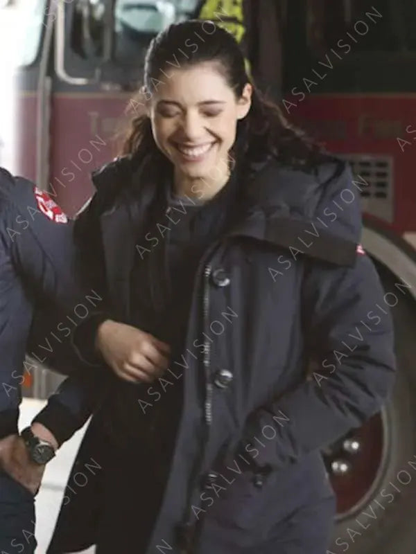 TV Series Chicago Fire S12 2024 Hanako Greensmith Black Hooded Jacket