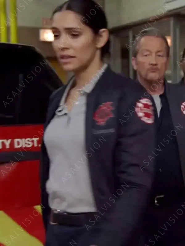 TV Series Chicago Fire Season 12 Miranda Rae Mayo Bomber Jacket