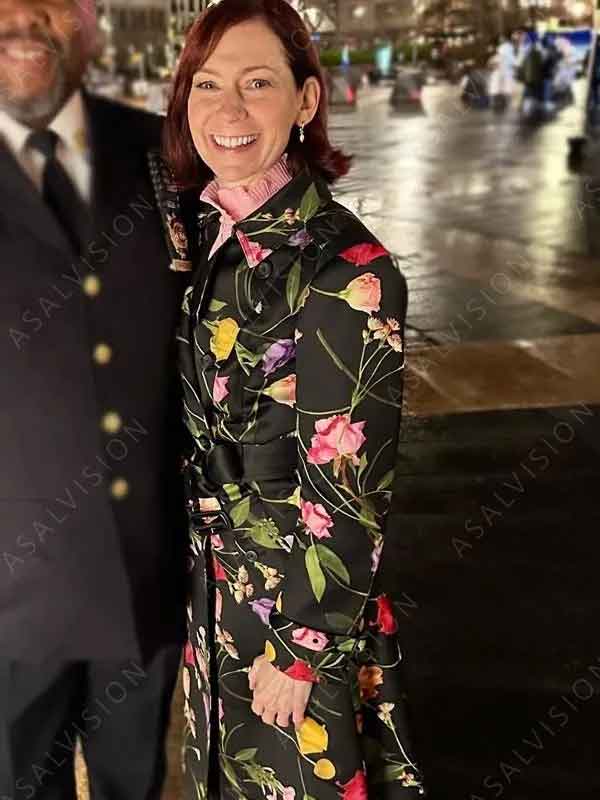 TV Series Elsbeth 2024 Elsbeth Tascioni Black Floral Trench Coat