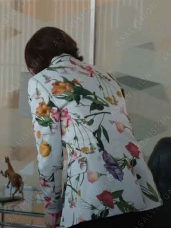 TV Series Elsbeth 2024 Elsbeth Tascioni White Floral Blazer
