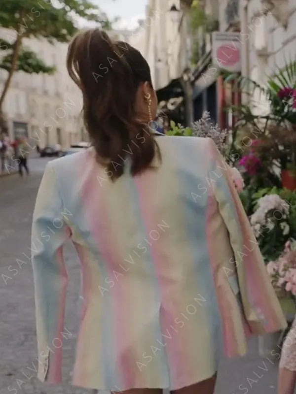 TV Series Emily In Paris Season 3 Ashley Park Patel Print Blazer