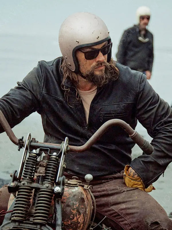 TV Series On The Roam 2024 Half Zipper Black Leather Jacket